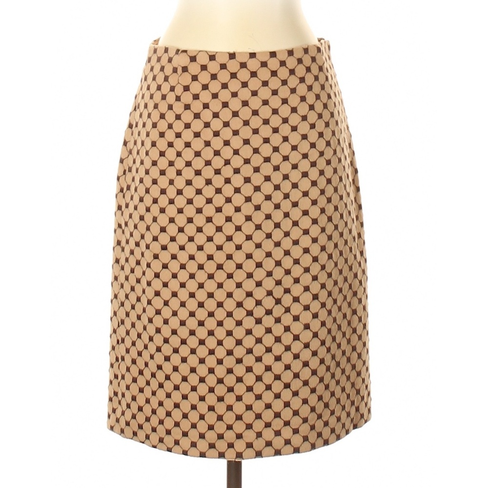 Tocca Tan Polkadot Wool Skirt